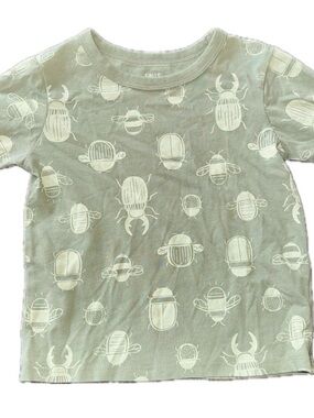 Falls Creek Green Beetle Print Short Sleeve Tee